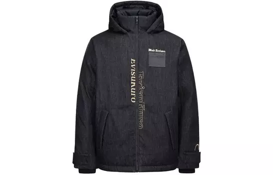 Пуховик мужской черный Evisu, черный