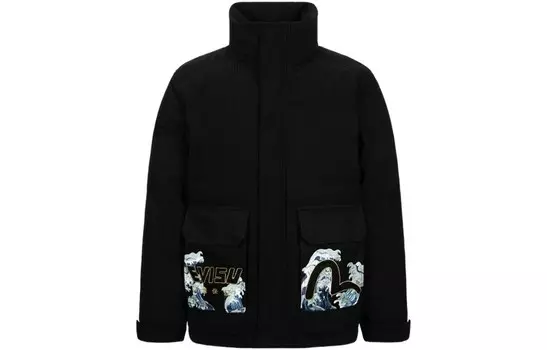 Пуховик мужской черный Evisu, черный