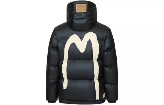 Пуховик мужской черный Evisu, черный