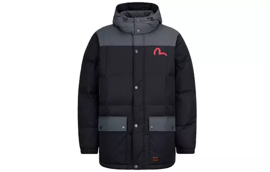 Пуховик мужской черный Evisu, черный