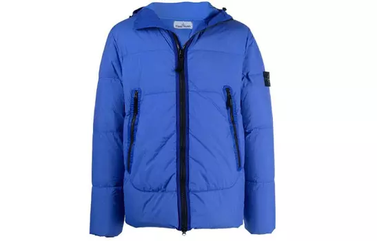 Пуховик мужской синий Stone Island, синий