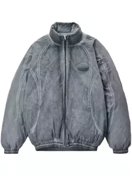 Пуховик на молнии Alexander Wang, серый