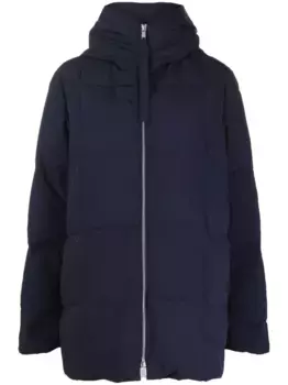 Пуховик на молнии JIL SANDER, синий