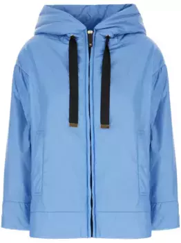 Пуховик на молнии MAX MARA, синий