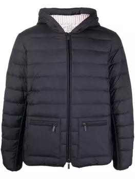 Пуховик на молнии Thom Browne, синий