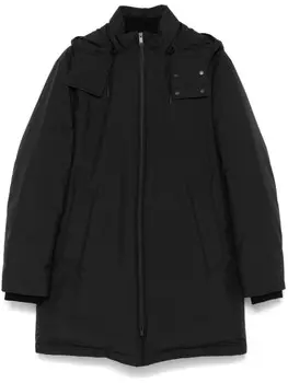 Пуховик на молнии Zegna, черный