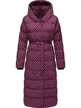 Пуховик ragwear Niara Long Print, фуксия