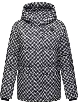 Пуховик ragwear Wikesh Print, черный