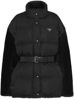 Пуховик Re-Nylon Prada, черный