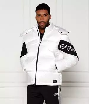 Пуховик Regular fit Ea7, белый