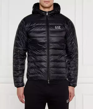 Пуховик Regular fit Ea7, черный