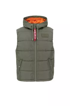 Пуховик с капюшоном Alpha Industries, зеленый