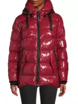 Пуховик с капюшоном DKNY Red
