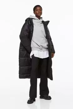 Пуховик с капюшоном H&amp;M, черный