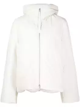 Пуховик с капюшоном JIL SANDER, белый