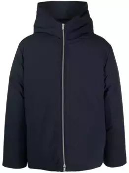 Пуховик с капюшоном JIL SANDER, синий
