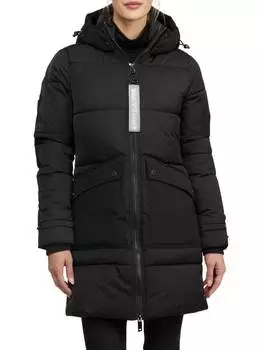 Пуховик с капюшоном Kendall + Kylie Black