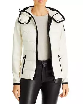 Пуховик с капюшоном Moncler, белый