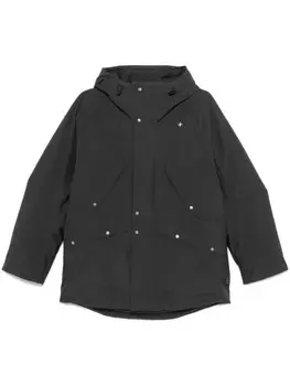 Пуховик с капюшоном Stone Island, серый