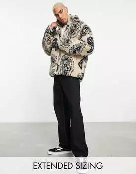 Пуховик с принтом пейсли ASOS DESIGN