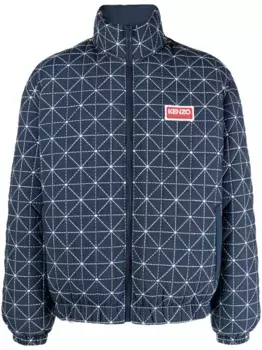 Пуховик Sashiko KENZO, синий
