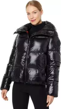 Пуховик Save the Duck Isla - High Gloss Funnel Neck Puffer, цвет Black 1