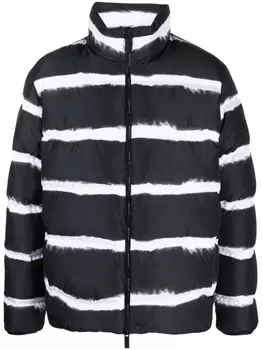 Пуховик Sil в полоску Moncler, черный