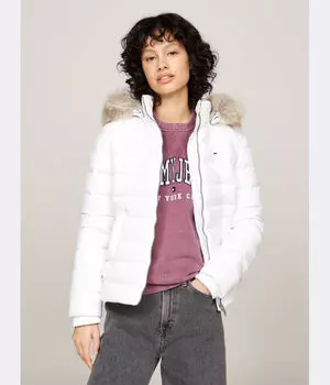 Пуховик Slim fit Tommy Jeans, белый