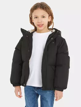 Пуховик свободного кроя Tommy Hilfiger, черный