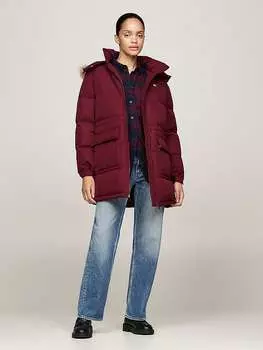 Пуховик TOMMY JEANS, бордовый