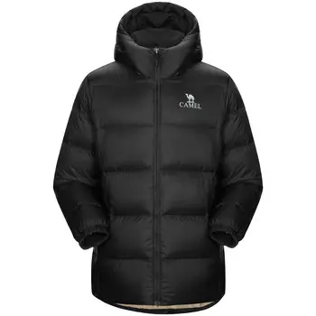 Пуховик унисекс Camel, цвет Phantom Black/Dark Olive Green