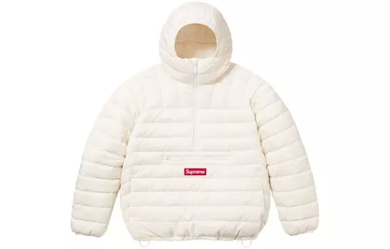 Пуховик унисекс Supreme, белый