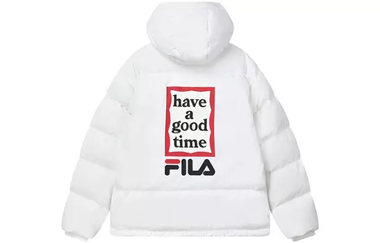 Пуховик женский белый Fila