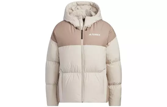 Пуховик женский бежевый Adidas