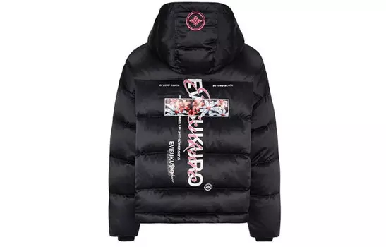 Пуховик женский черный Evisu