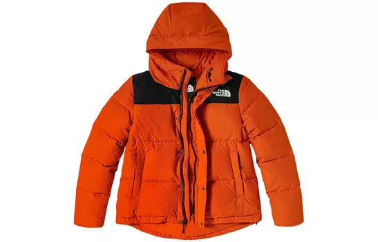 Пуховик женский оранжевый The North Face, оранжевый