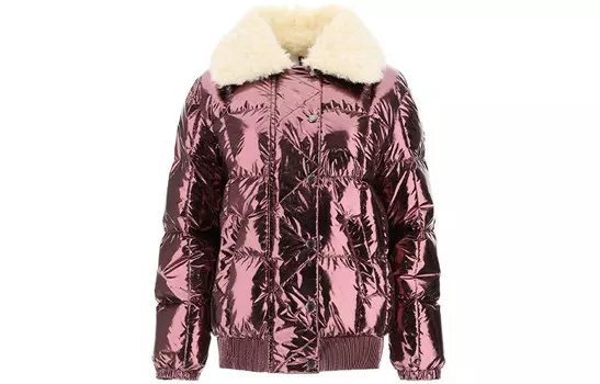 Пуховик женский розовый Moncler, розовый