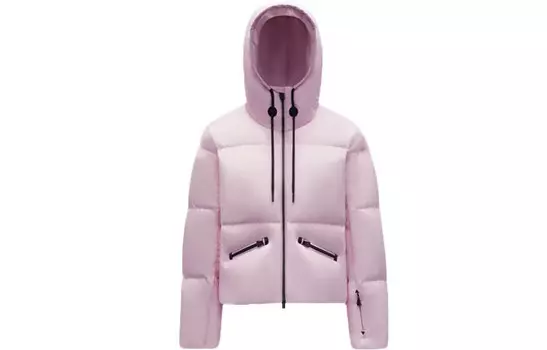 Пуховик женский розовый Moncler, розовый