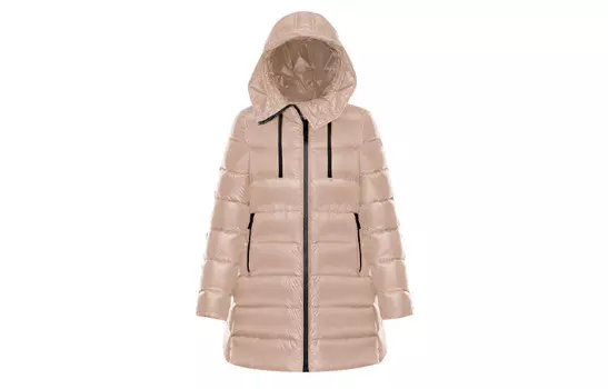 Пуховик женский розовый Moncler, розовый