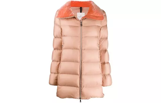 Пуховик женский розовый Moncler, розовый