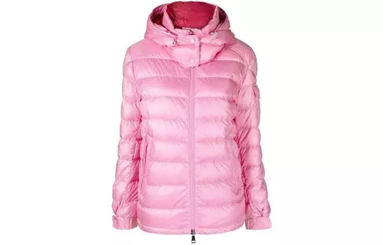 Пуховик женский розовый Moncler, розовый