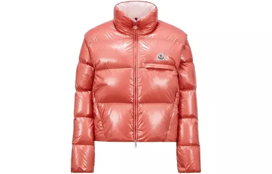 Пуховик женский розовый Moncler, розовый