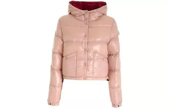 Пуховик женский розовый Moncler, розовый