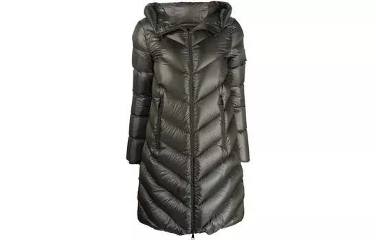 Пуховик женский зеленый Moncler