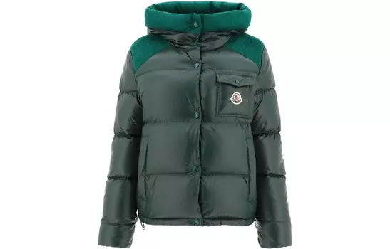 Пуховик женский зеленый Moncler