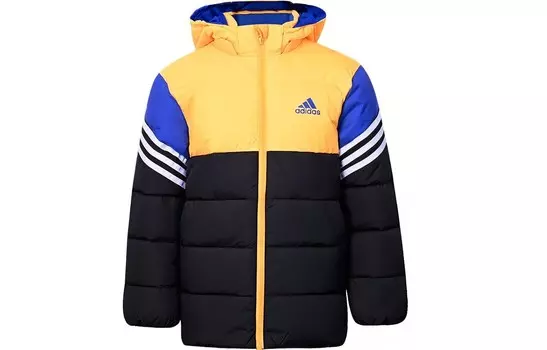 Пуховики/жилеты Adidas, черный/желтый