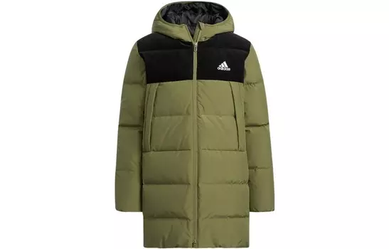 Пуховики/жилеты Adidas, зеленый