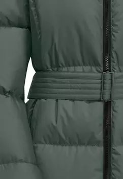 Пуховое пальто Jack Wolfskin, хаки