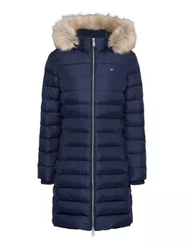 Пуховое пальто Tommy Jeans, синий