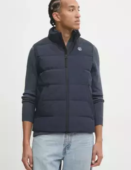 Пуховый жилет Abercrombie & Fitch, темно-синий